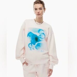 Aritzia Community x Lea Colombo Limited Edition Crewneck Pink Blue